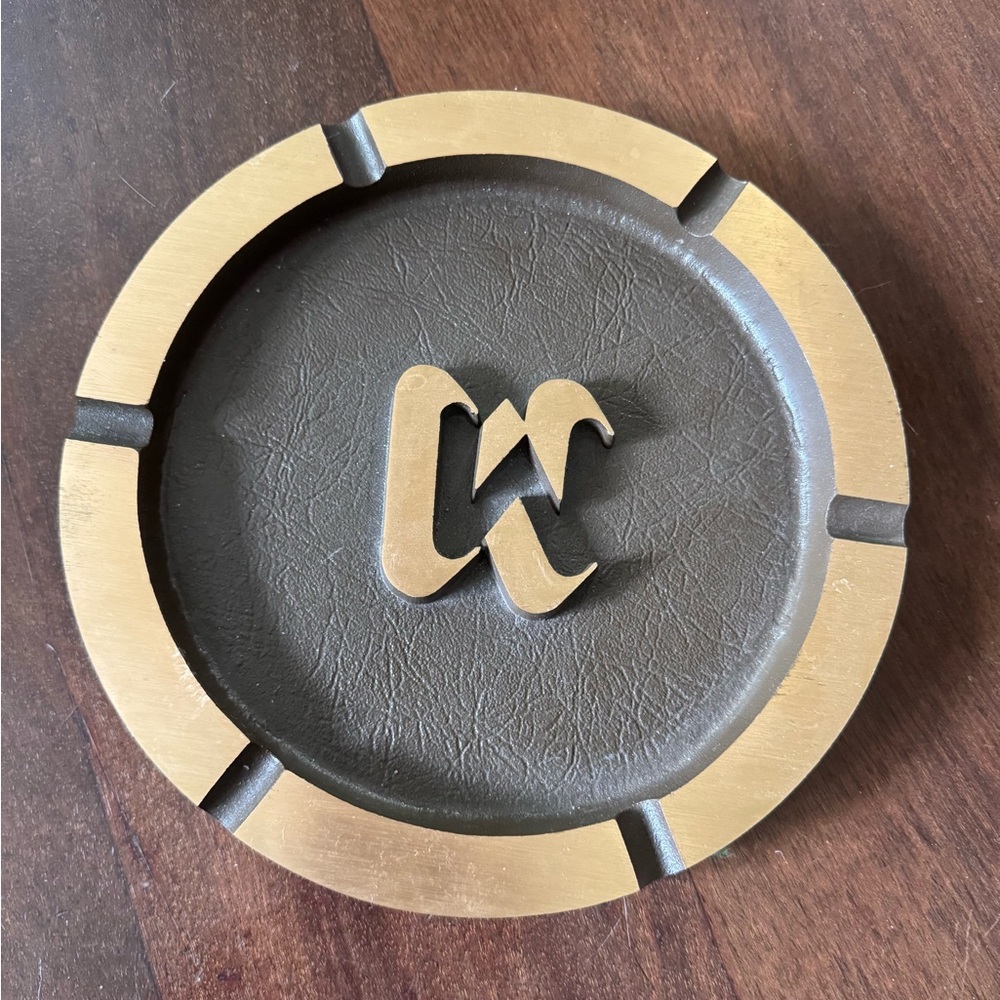 Vintage Metal Ashtray Advertising Logo